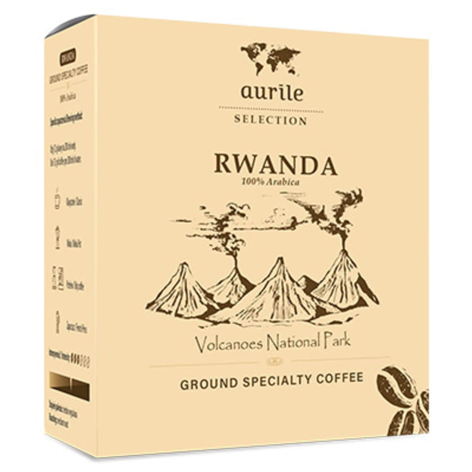 AURILE Spezialitätenkaffee Ruanda Arabica gemahlen